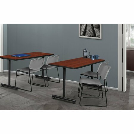 KOBE Rectangle Tables > Training Tables > Kobe Training Table & Chair Sets, 48 X 30 X 29, Cherry MKTRCT4830CH44GY